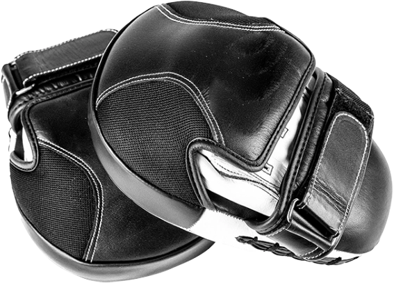 A pair of sparring gloves used in boxing